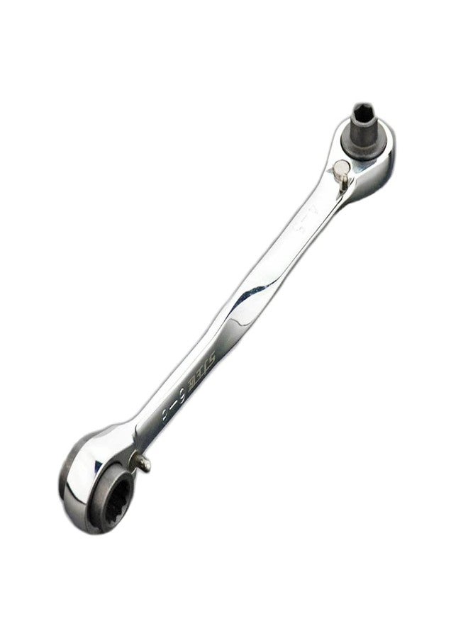 SEIWEI Twin Ended Reversible Ring Ratchet Spanner Double Box End Wrench Twist 4 in 1 Chrome Alloy Steel 4-5mm 6-8mm - Image 1