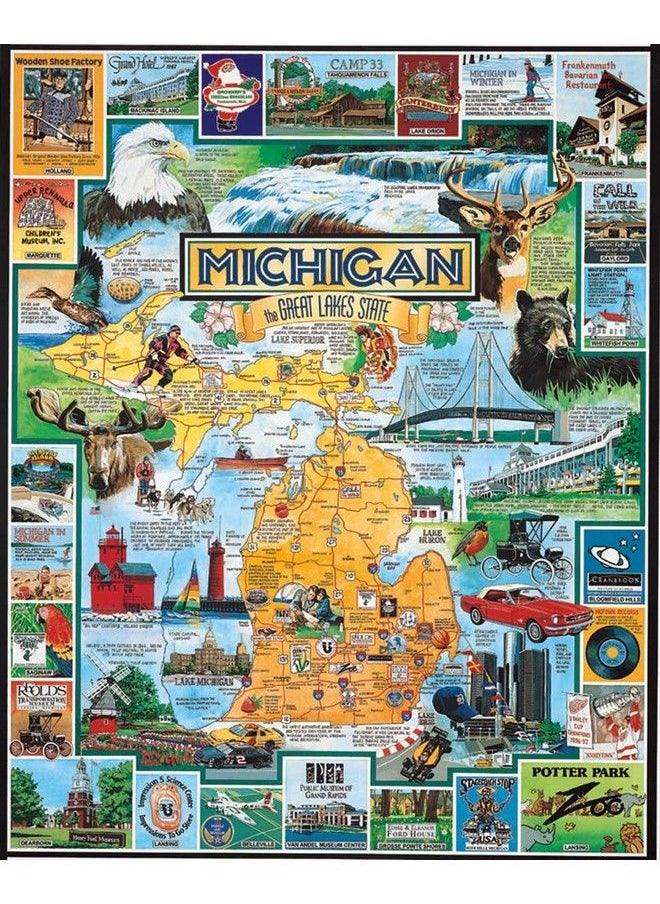 WHITE MOUNTAIN - Puzzles Best Of Michigan 1000 Piece Jigsaw Puzzle - Image 1