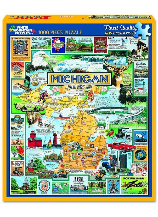 WHITE MOUNTAIN - Puzzles Best Of Michigan 1000 Piece Jigsaw Puzzle - Image 1