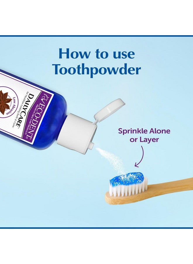Eco-Dent Dailycare Baking Soda Toothpowder Anise Fluoridefree Toothpaste Powder Slsfree Tooth Powder With Baking Soda Minerals And Essential Oils Travelsize Toothpaste Alternative 2 Oz Ea - Image 3