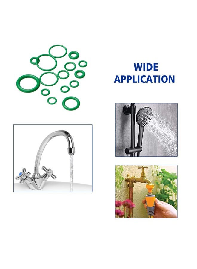 BUSY-CORNER 495 Pieces SAE Metric O Ring Kit with O-Ring Pick & Installation Tools Rubber Washer Orings for A/C Professional Plumbing Automotive(Green Green) - Image 4