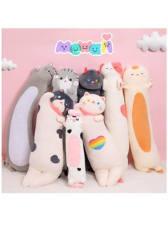 XiuWoo Soft Long Cat Plush Pillows, Stuffed Animals Squishy Pillows, Plushie Cute Kitty Sleeping Hugging Pillow, Sleeping Throw Pillow, Cute Doll Toy, Lumbar Pillow for Kids, Baby and Adult  - Image 5
