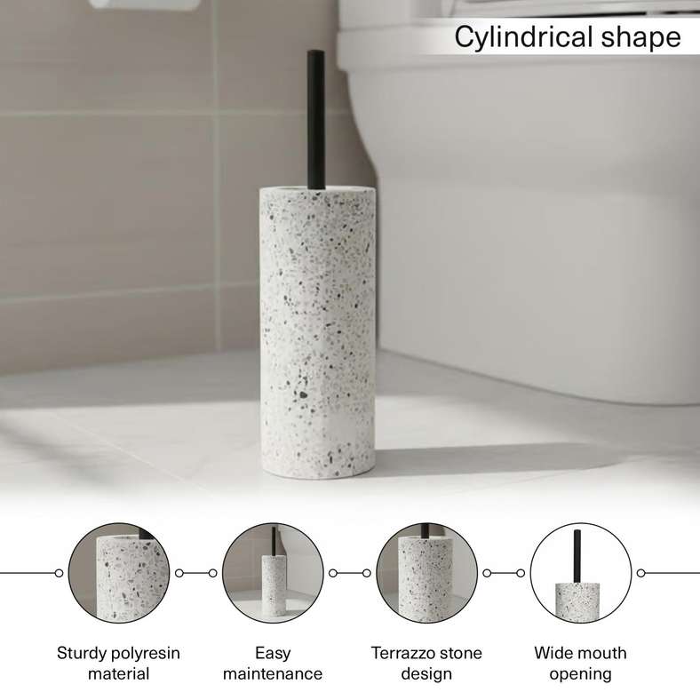 Pan Home حامل فرشاة المرحاض من التيرازو - أبيض - Image 5