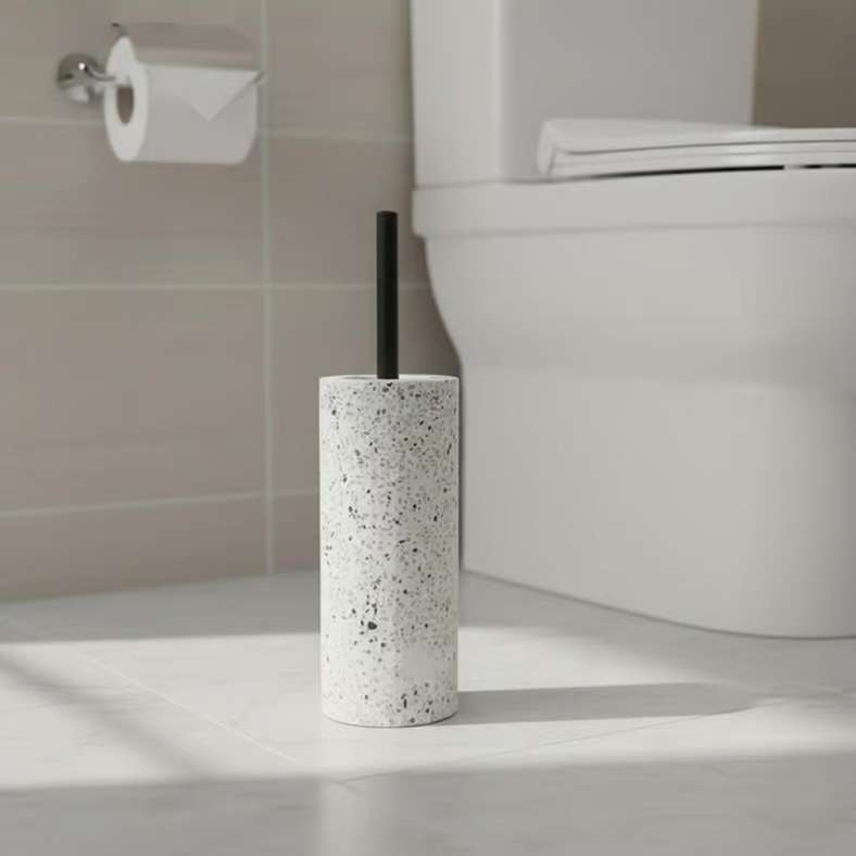 Pan Home حامل فرشاة المرحاض من التيرازو - أبيض - Image 1