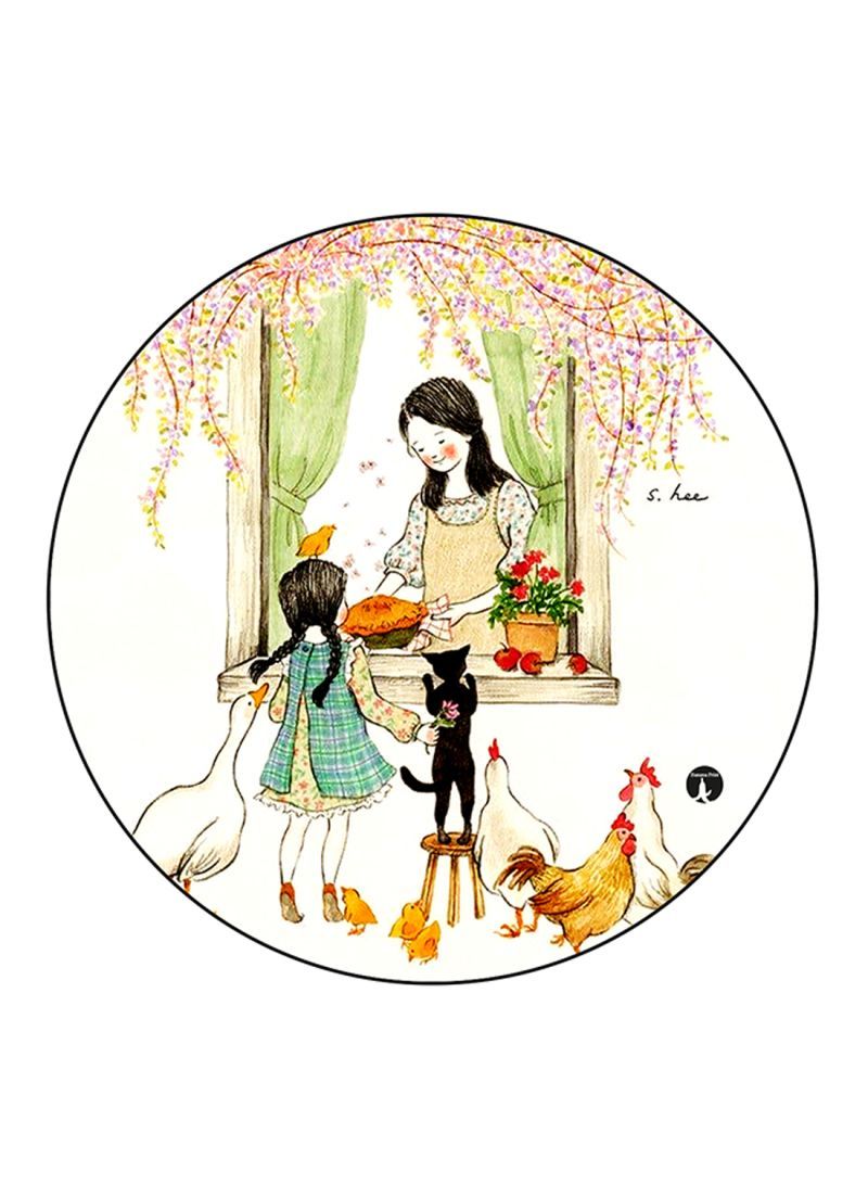 RKN Family Printed Mouse Pad Round  Multicolour