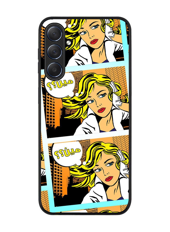 Stylizedd Rugged Black edge case for Samsung Galaxy M54 5G, Slim fit Soft Case Flexible Rubber Edges Anti Drop TPU Gel Thin Cover -  Meen (Comic Strip) - Image 1