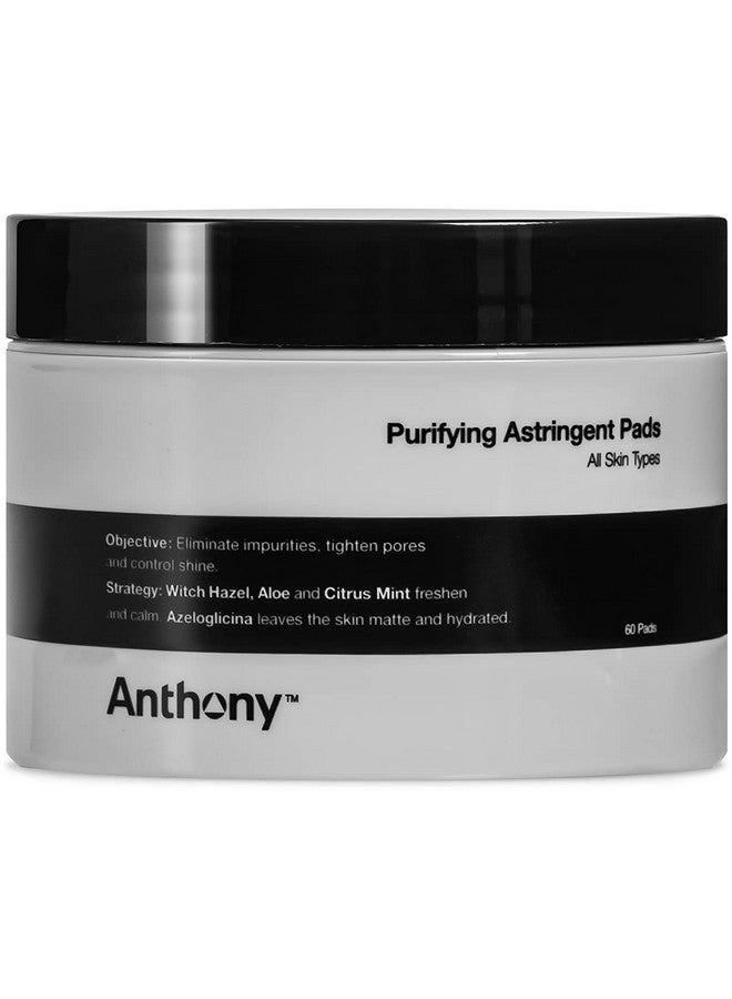 Anthony Nthony Witch Hazel Pads Pore Cleaner: 60 Count Purifying Astringent Cleansing Toner Pads Aloe Vera And Citrus Mint Eliminate Impurities Minimize Pores And Control Shine - Image 2