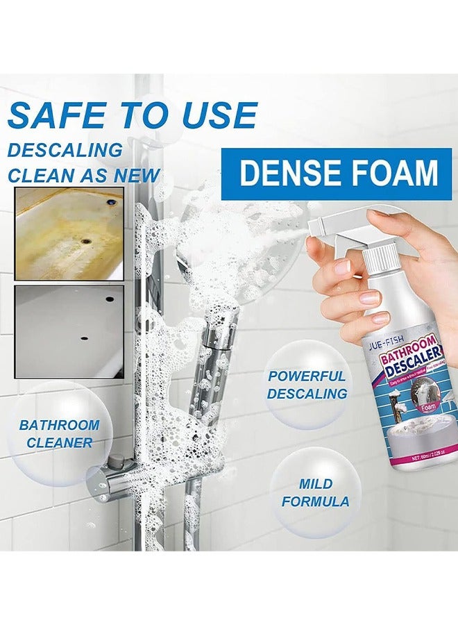 JUE-FISH Bathroom Descaler Foam Spray, Stubborn Stains Cleaner, Stubborn Stains Cleaner, All Purpose Bubble For Toilet, Kitchen, Car, Carpet And Kinds Of Floors, 60ML - Image 2