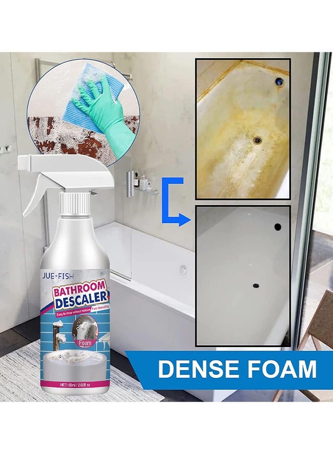 JUE-FISH Bathroom Descaler Foam Spray, Stubborn Stains Cleaner, Stubborn Stains Cleaner, All Purpose Bubble For Toilet, Kitchen, Car, Carpet And Kinds Of Floors, 60ML - Image 5