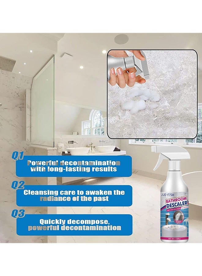 JUE-FISH Bathroom Descaler Foam Spray, Stubborn Stains Cleaner, Stubborn Stains Cleaner, All Purpose Bubble For Toilet, Kitchen, Car, Carpet And Kinds Of Floors, 60ML - Image 4