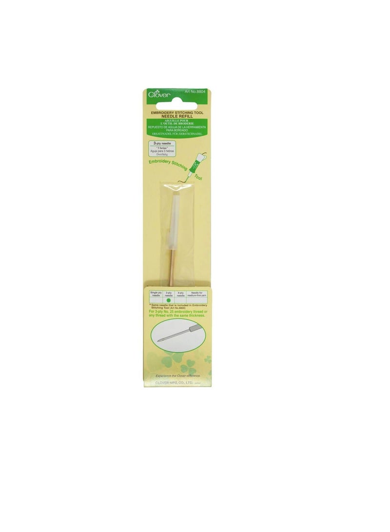 Clover Embroidery Stitching Tool Needle Refill 3 Ply - Image 1