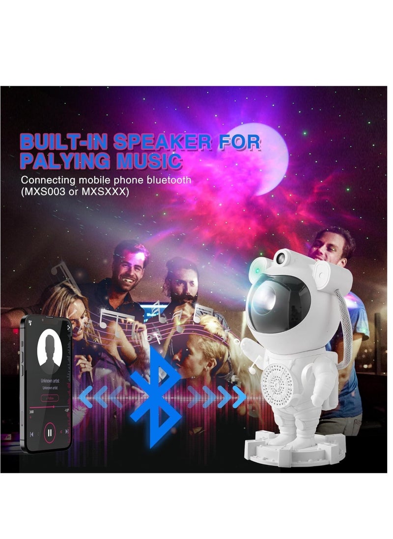 Star Night Light Projector, Music Bluetooth Speaker, Spaceman Astronaut Galaxy,Timer, Remote Control,360°Rotation Head, Nebula Starry Sky Moon Multi-Projection,Sleeping Lamp,Game Room Gift