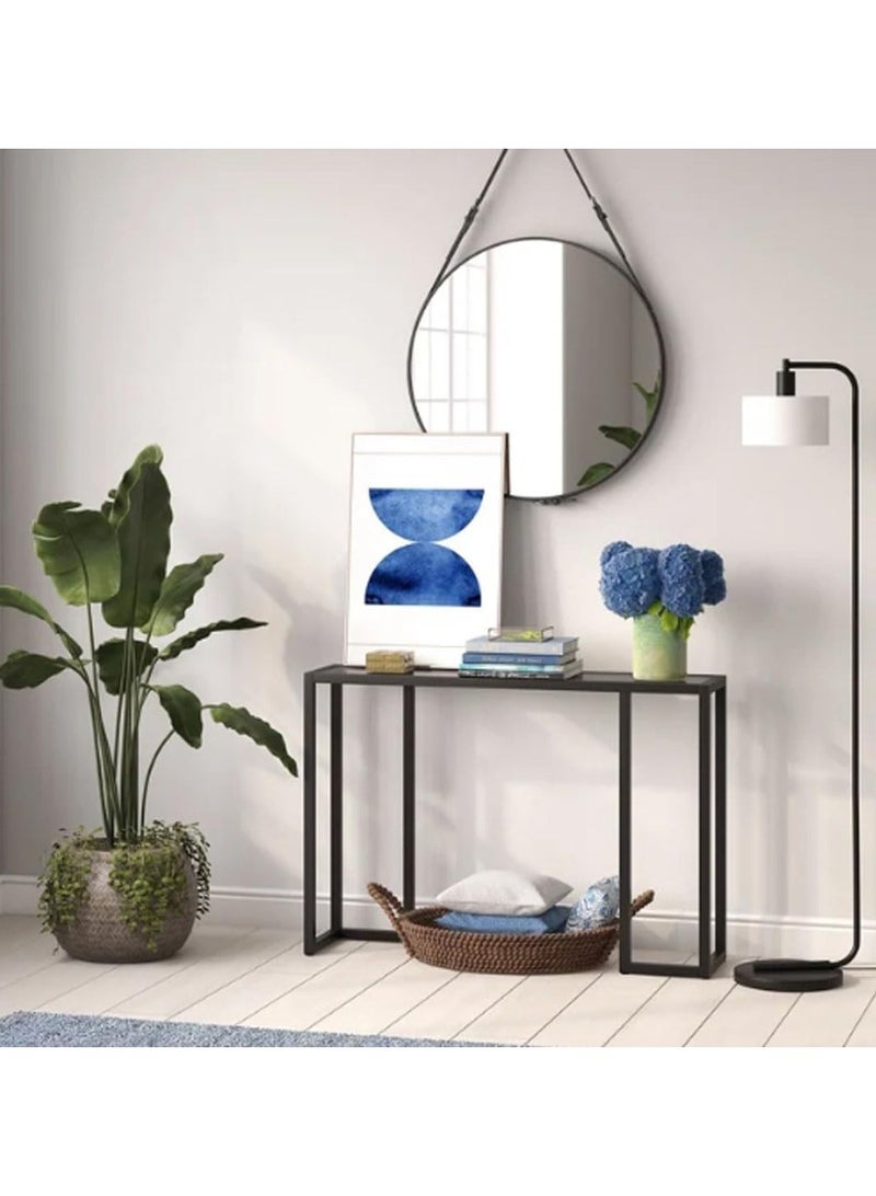LINGWEI Console Table Metal Frame with Glass Surface Console Table Sofa Side Table For Living room Bedroom - Image 3