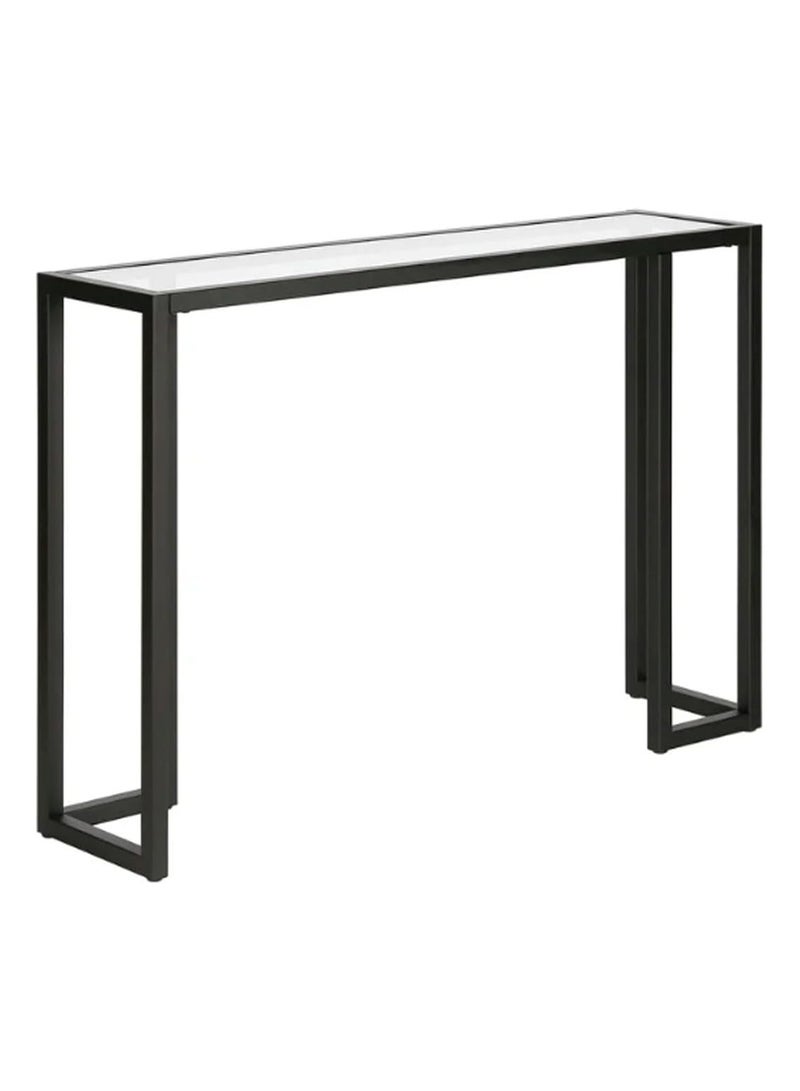 LINGWEI Console Table Metal Frame with Glass Surface Console Table Sofa Side Table For Living room Bedroom - Image 5