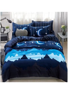 AL RAID 4-Piece Kids Single Size Bed Sheet Set - Fun Themed Designs Single Size Bedding Set Include Duvet Cover 160*210cm with and Fitted Sheet 120*200+25cm with 2 Pillowcases 50*75cm 