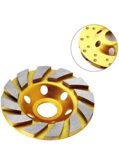 Excefore Concrete Stone Ceramic Turbo Diamond Grinding Cup Wheel,12 Segs Heavy Duty Angle Grinder Wheels for (Yellow) 4 Inch  - Image 5