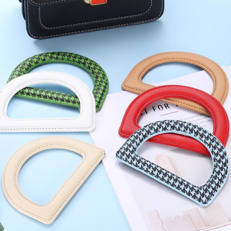 Khaki D Ring PU Leather Purse Handles Replacement For DIY Handbag Making Supplies 2Pcs - Image 5