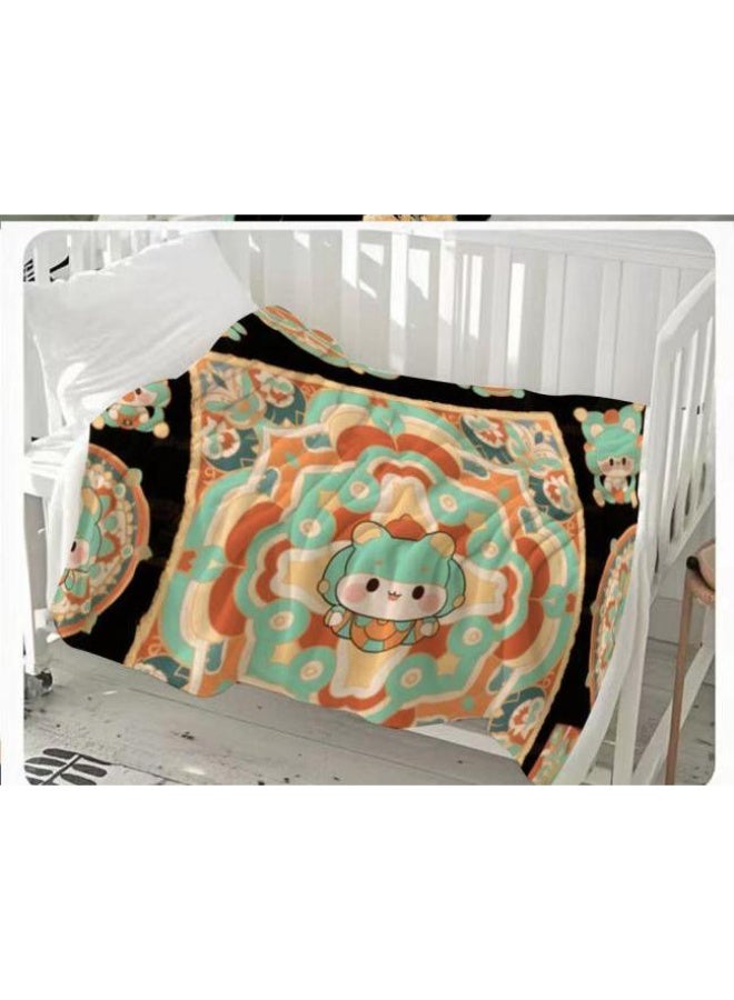 عام بطانية رقيقة من الفانيلا الكرتونية للأطفال والرضع (دافئة ومريحة، ومناسبة للنوم والألعاب) 70 سم * 100 سم - Image 1