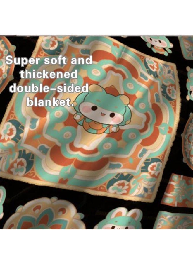 عام بطانية رقيقة من الفانيلا الكرتونية للأطفال والرضع (دافئة ومريحة، ومناسبة للنوم والألعاب) 70 سم * 100 سم - Image 3