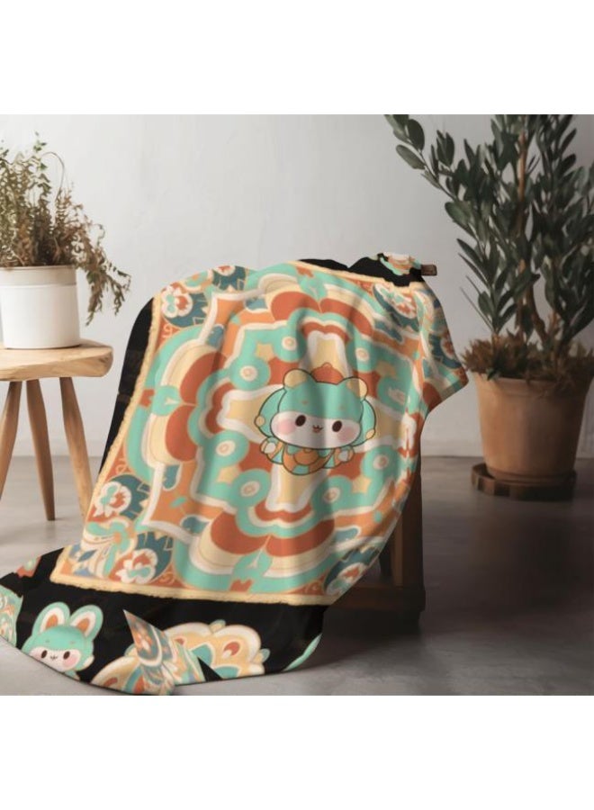 عام بطانية رقيقة من الفانيلا الكرتونية للأطفال والرضع (دافئة ومريحة، ومناسبة للنوم والألعاب) 70 سم * 100 سم - Image 4