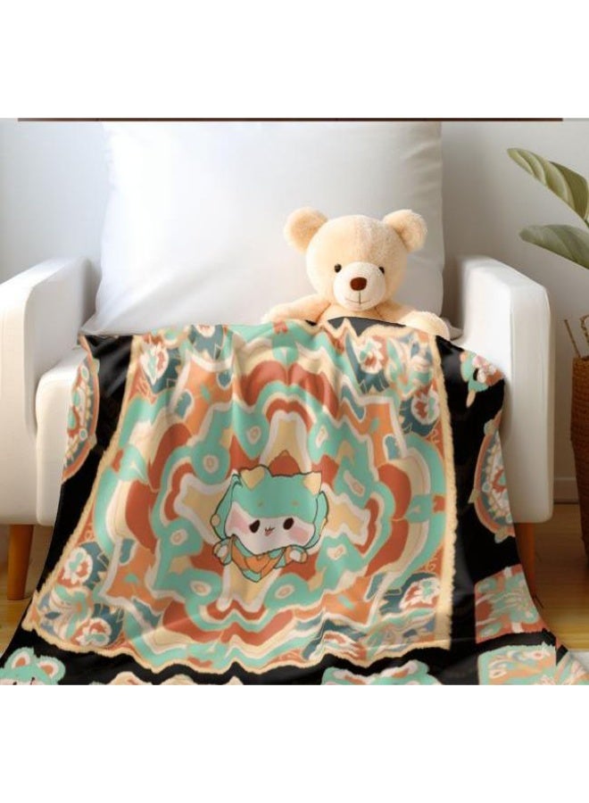 عام بطانية رقيقة من الفانيلا الكرتونية للأطفال والرضع (دافئة ومريحة، ومناسبة للنوم والألعاب) 70 سم * 100 سم - Image 2