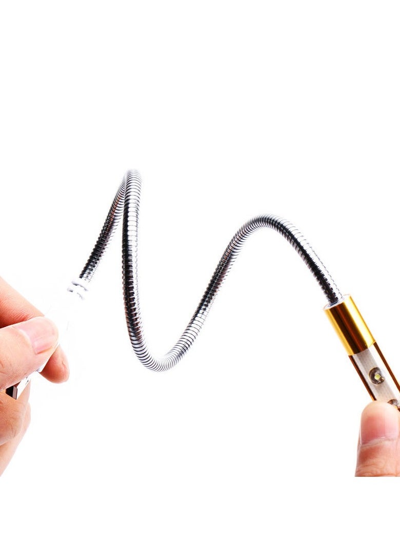 ماركة غير محددة مكتب صغير قراءة USB LED مصباح الضوء الفضة  - Image 3