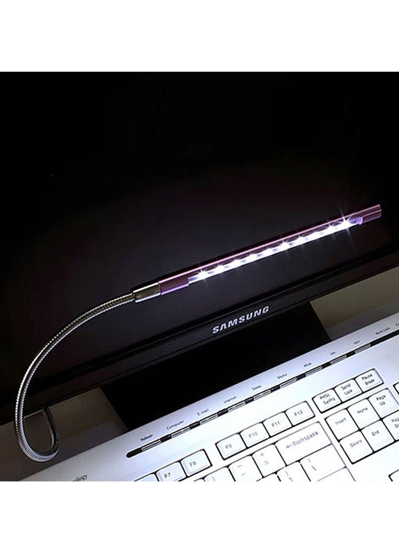 ماركة غير محددة مكتب صغير قراءة USB LED مصباح الضوء الفضة  - Image 4