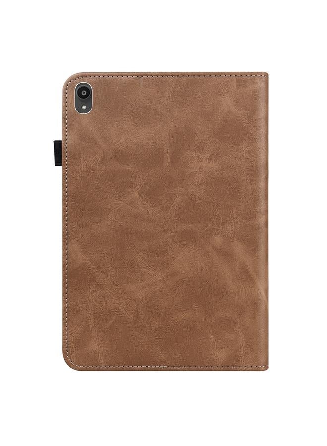 S-TOP Case For Lenovo Tab P11 2020 11 inch Solid Color Embossed Striped Leather Case - Image 3