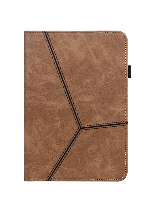 S-TOP Case For Lenovo Tab P11 2020 11 inch Solid Color Embossed Striped Leather Case - Image 2
