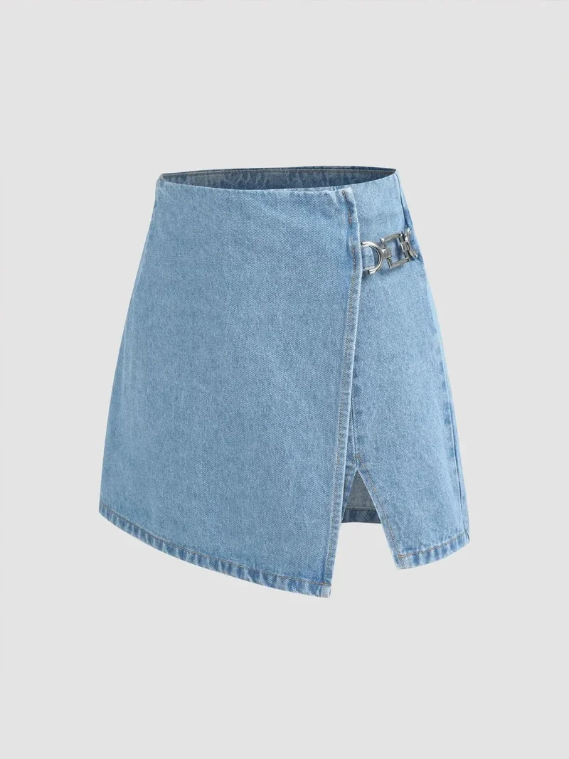 HICCUP High Waist Denim Skorts