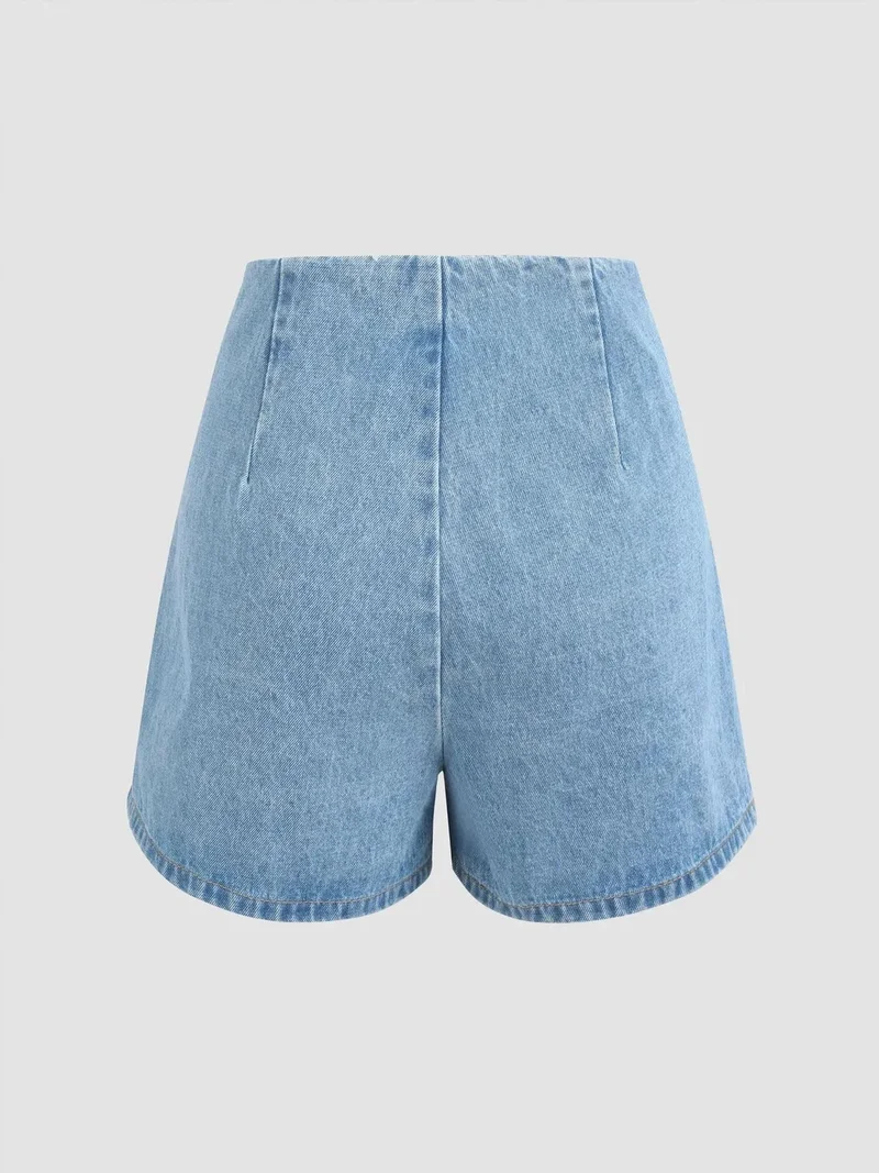 HICCUP High Waist Denim Skorts