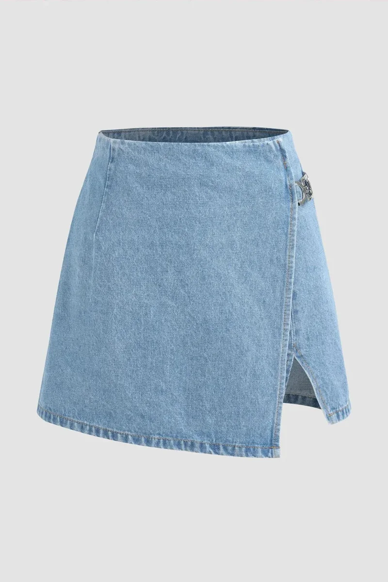 Hiccup High Waist Denim Skorts