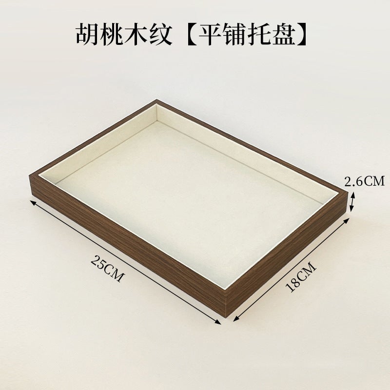 New Walnut Grain Jewelry Box with Drawer and Storage Trays for Rings, Necklaces, Earrings, and Bracelets