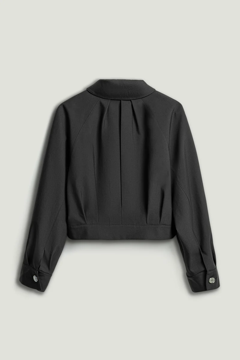 Nocturne  Buckle Detail Cropped Zip Jacket for Women | Best Price UAE