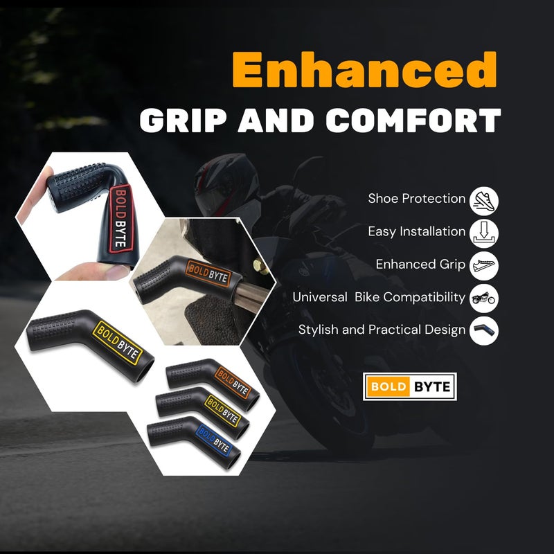Bold Byte حامي حذاء و حذاء ناقل الحركة العالمي من بولد بايت للدراجات - حامي حذاء للدراجات، غطاء للدراجة أباتشي، ناقل الحركة للدراجات النارية - حامي نقل الحركة للدراجات 1 قطعة - Image 3