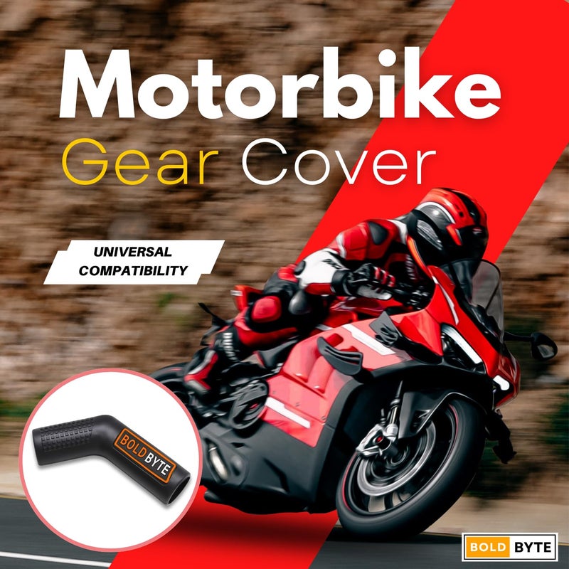 Bold Byte حامي حذاء و حذاء ناقل الحركة العالمي من بولد بايت للدراجات - حامي حذاء للدراجات، غطاء للدراجة أباتشي، ناقل الحركة للدراجات النارية - حامي نقل الحركة للدراجات 1 قطعة - Image 2