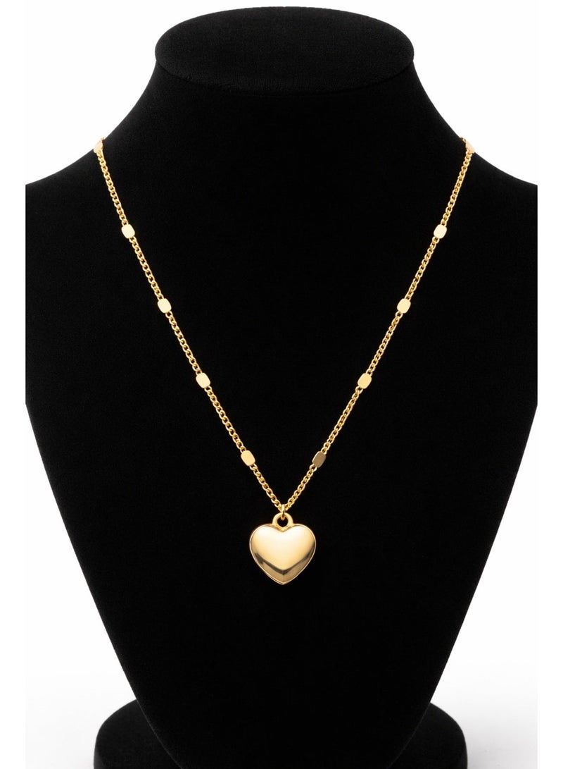 aeen Elegant 18k Gold Plated Heart Pendant Necklace – Adjustable Alloy Chain, Women’s Fashion Jewelry for Daily Wear & Teacher/Graduation Gifts - Image 1