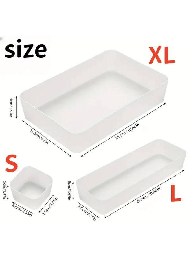 6Pcs Kitchen Drawer Organizer Set Modular Storage Box Service Tray - Image 3