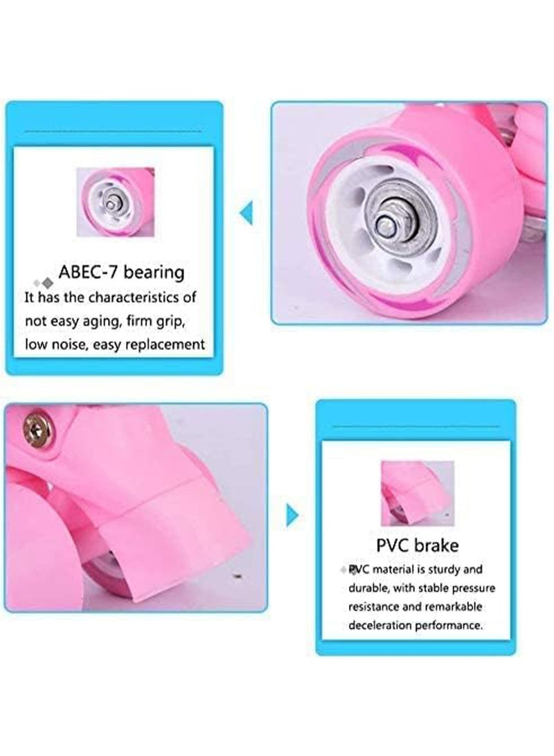 MONOGUE Double Roller Skates Shoes 4 Wheels Adjustable Shoe Size AREA for Boys And Girls - Image 3