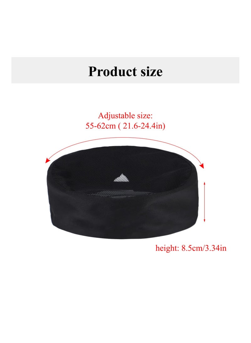 Y&D SYOSI Chef Hat, Mesh Top Skull Hat Chefs for Men Women, Breathable Adjustable Flat Chefs, Bakers, Catering, School, Black - Image 5