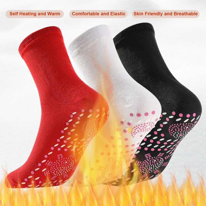 Heated Socks: Black Tourmaline Magnetic Material - Acupoint Massage Promote Blood Circulation Self Heating Socks for Outdoor Activities Like Mountaineering Skiing Hiking - Image 3