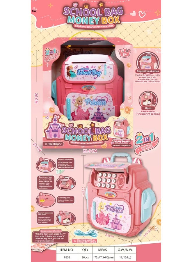 Toy/storage Can/savings Can - Turtle Flower Pot-Color:Music Automatic Money Roll Fingerprint Password Backpack Piggy Bank-1 - Image 1