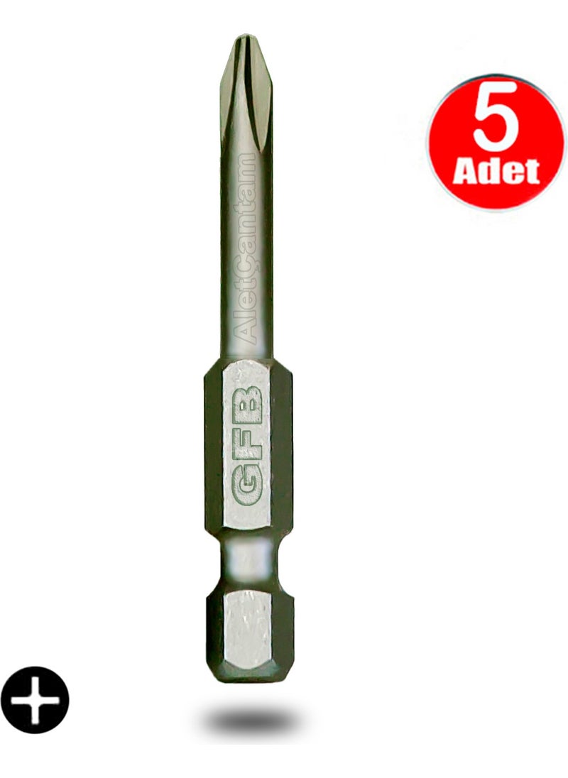 Alet Çantam - My Tool Bag Gfb Bits Phillips Screwdriver Drill Bit Ph1 x 50 mm - 5 Pcs - Image 1