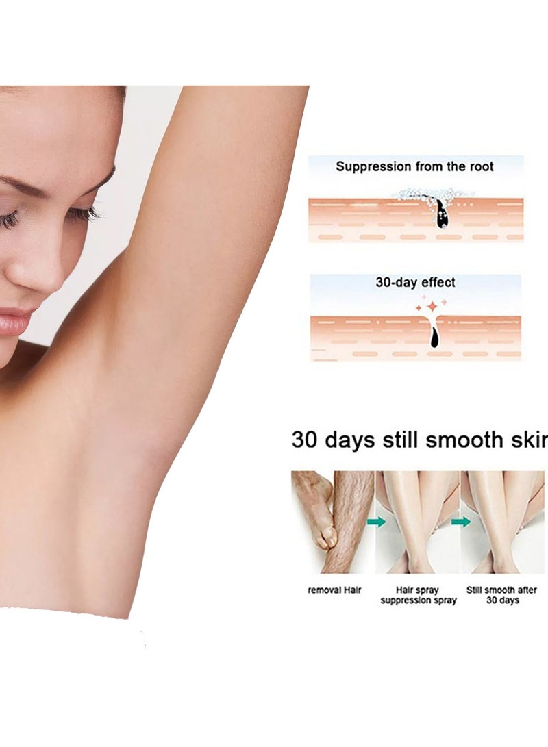 EELHOE Hair Removal Spray For Man, Painless Hair Removal Spray Armpit Gentle Hair Remover Refreshing Quick Hair Removal Spray, Natural Ingredient Hair Removal Spray For Man - Image 3