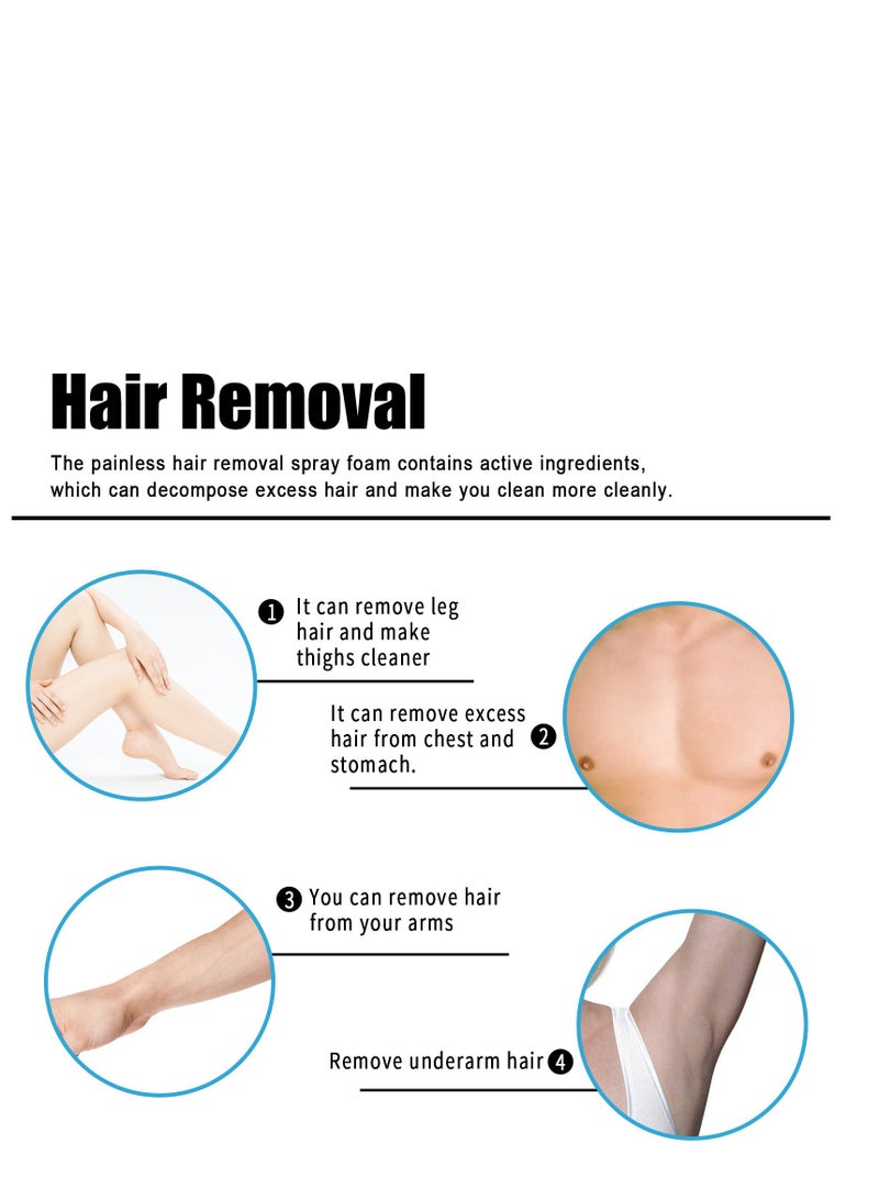 EELHOE Hair Removal Spray For Man, Painless Hair Removal Spray Armpit Gentle Hair Remover Refreshing Quick Hair Removal Spray, Natural Ingredient Hair Removal Spray For Man - Image 4