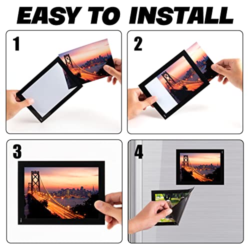 STTMGN Magnetic Picture Frames with Black Border(4"X6",10 Pack),Magnet Photo Frame Pockets/Postcard Holder,Decorations for home/office/school/Classroom/party - Image 4