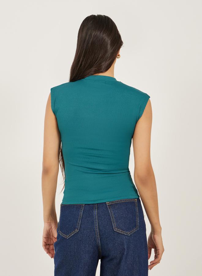 Styli Floral Graphic Print Ribbed Fitted Tank  - Image 4