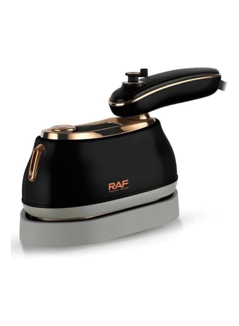 آر إيه أف مكواة بخار 2 في 1 من RAF – مكواة ملابس محمولة بالبخار والحرارة – قوية ومضغوطة – باللون الأسود - Image 1