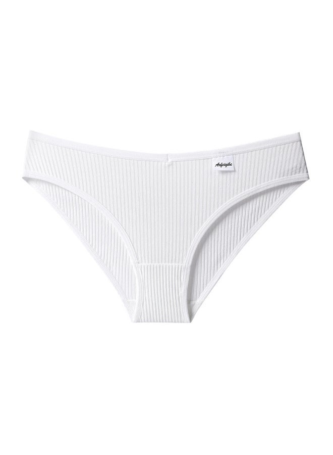 Pure Cotton Underwear Women's Style Mid-waist Girls' Student Briefs Women's Style Traceless Hip-lifting Briefs