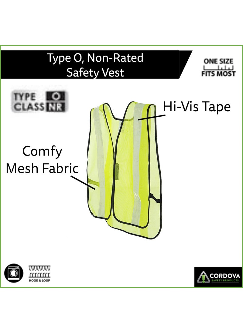 Cordova Cordova V121W Yellow Safety Vest NonRated for General Purpose HighVisibility Mesh Safety Vest for Event Management Parking Lot Duty Crossing Guards and More Comfortable and Lightweight  - Image 2